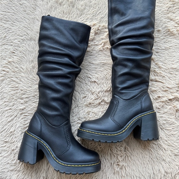 Dr. Martens Shoes - Dr. Martens Black Leather Knee-High Boots
